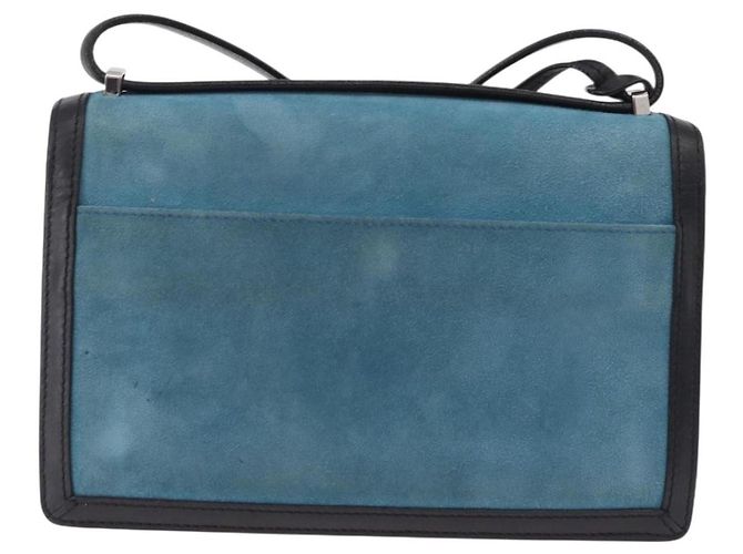 Loewe Barcelona Suede with Leather Medium Bleu - vue 2
