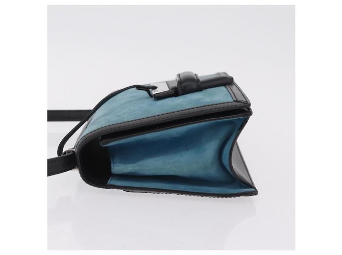 Loewe Barcelona Suede with Leather Medium Bleu - vue 4