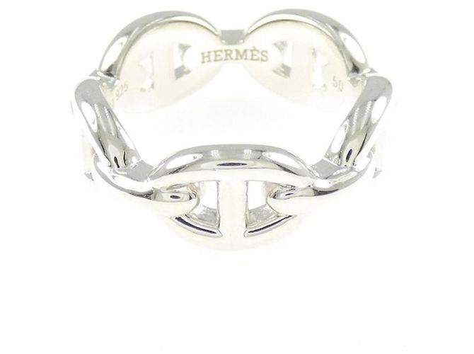Hermès Chaine d'Ancre Enchainée Silver Band Ring - Ansicht 2