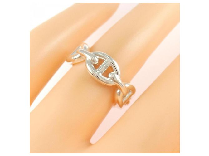 Hermès Chaine d'Ancre Enchainée Silver Band Ring - Ansicht 4