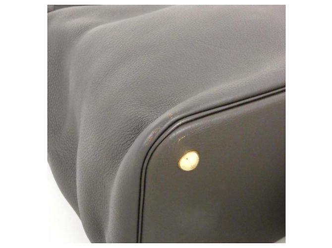 Bolso Hermès Tall de cuero Taurillon Clemence Ebene Damier ebene - vista 3