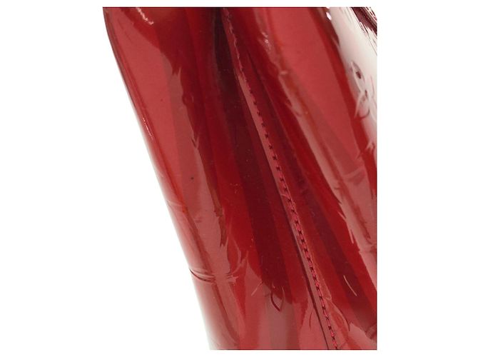 Louis Vuitton Vernis Rayures Wilshire PM Handtasche Rot - Ansicht 4