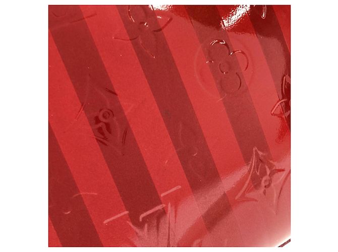 Louis Vuitton Vernis Rayures Wilshire PM Handtasche Rot - Ansicht 5