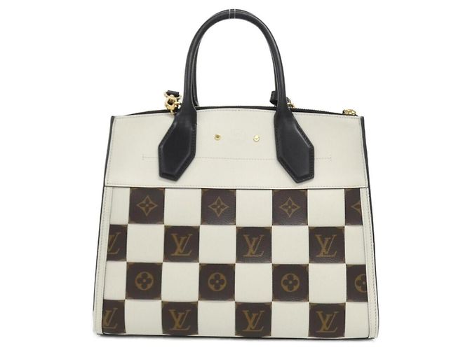Borsa Louis Vuitton City Steamer MM Bianco - vista 2