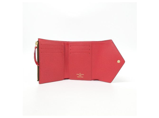 Louis Vuitton Damier Portefeuille Victorine Wallet N41659 Rosso Damier ebene - vista 4