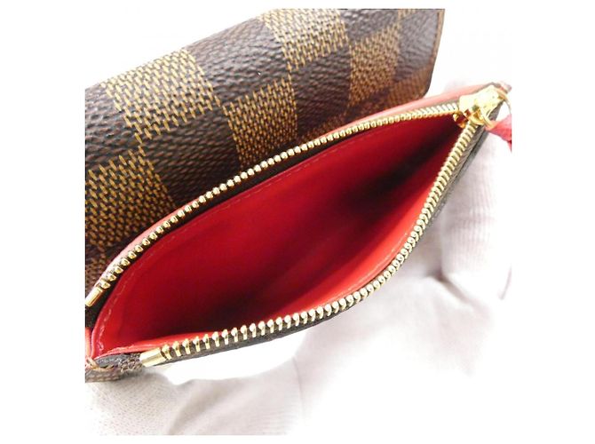 Louis Vuitton Damier Portefeuille Victorine Wallet N41659 Rosso Damier ebene - vista 6