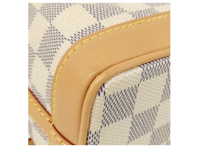 Borsa a mano Louis Vuitton Damier Azur (Vivienne) Nano Noe Bianco Blu - vista 3