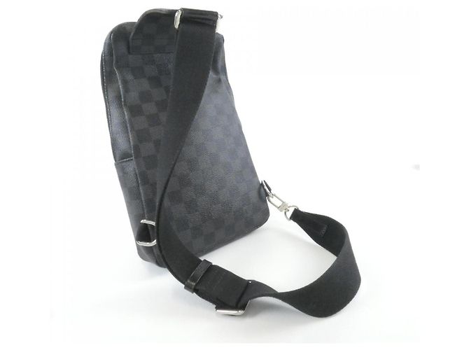 Borsa a tracolla Louis Vuitton Damier Graphite Avenue Marrone - vista 6
