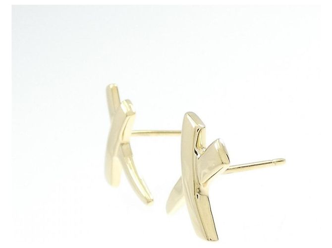 Autre Marque Orecchini Tiffany Kiss in oro giallo 18K - vista 2