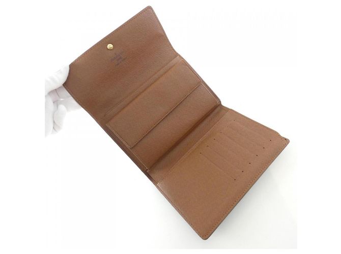 Louis Vuitton Monogram Portefeuille Tresor Etui Papier Wallet Braun - Ansicht 6