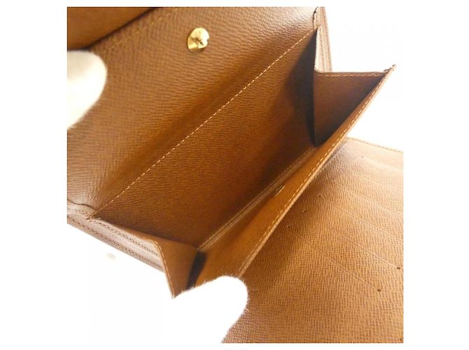 Louis Vuitton Monogram Portefeuille Tresor Etui Papier Wallet Braun - Ansicht 7