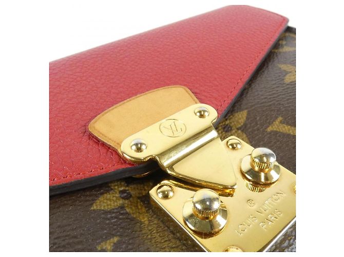 Louis Vuitton Monogram Portefeuille Pallas M58414 Wallet Castaño Fucsia - vista 3
