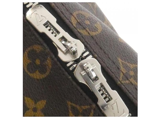 Louis Vuitton Monogram Macassar Keepall Bandoulière 45cm Boston Bag Braun - Ansicht 3