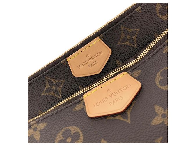Bolsa de Ombro Louis Vuitton Monogram Multi Pochette Accessoires Marrom Rosa - vista 4