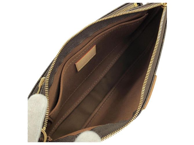 Bolsa de Ombro Louis Vuitton Monogram Multi Pochette Accessoires Marrom Rosa - vista 7