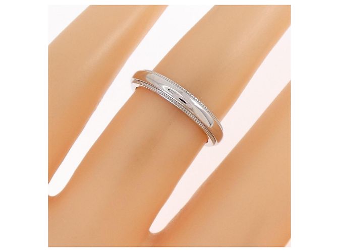 Autre Marque Anello fede Milgrain in platino Tiffany & Co. - vista 4