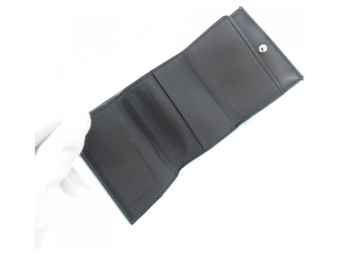 Autre Marque Tiffany Blue Leather Tri-Fold Wallet - view 5