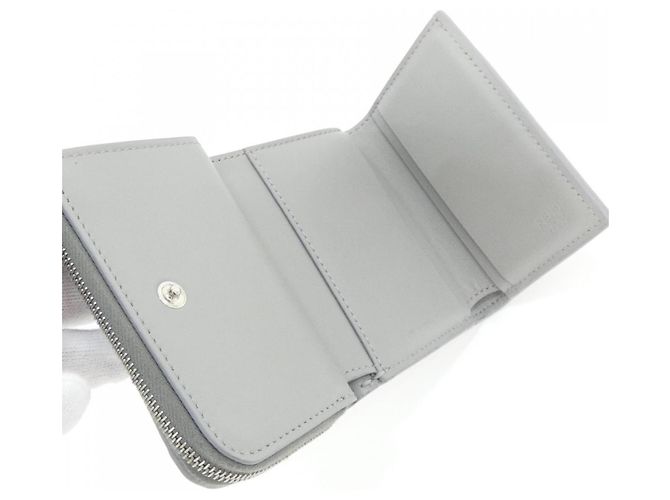 Fendi SELLERIA Peekaboo Tri-Fold Geldbörse Silber - Ansicht 6