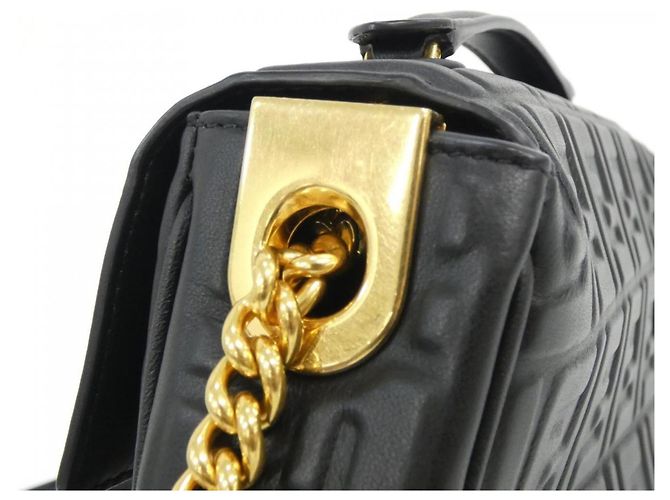 Borsa a spalla midi Fendi Baguette Chain Nero - vista 5