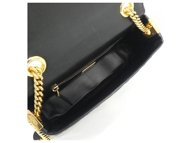 Borsa a spalla midi Fendi Baguette Chain Nero - vista 7