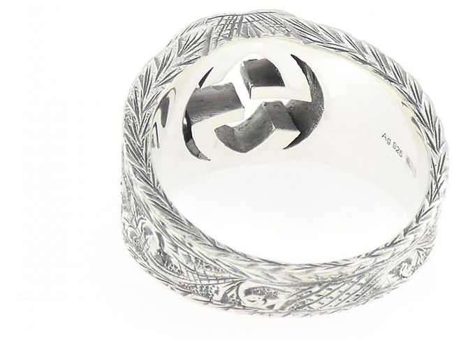 Anillo Gucci Interlocking G de Plata - vista 3