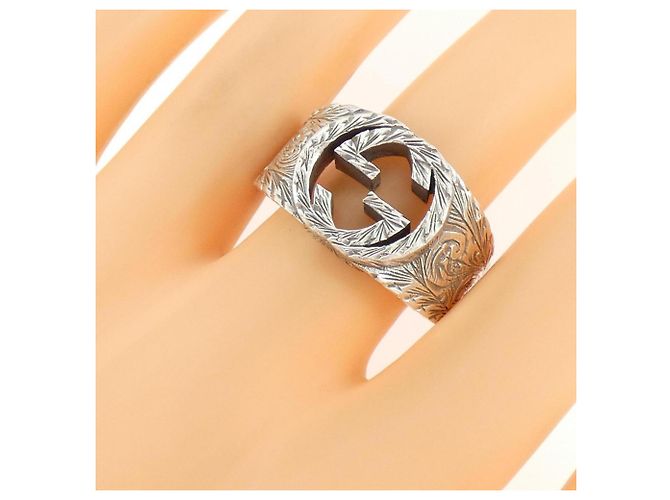 Anillo Gucci Interlocking G de Plata - vista 5