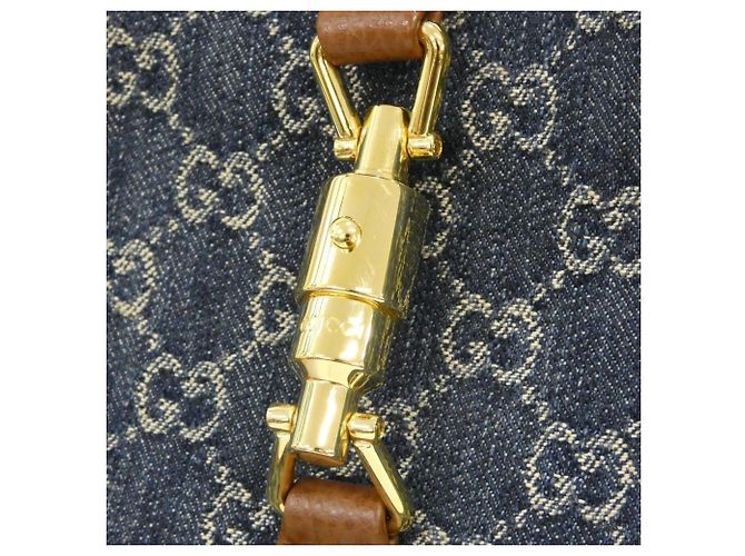 Gucci JACKIE 1961 Schultertasche Braun Dunkelblau - Ansicht 4