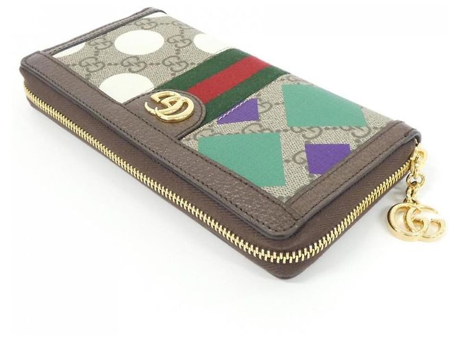 Portafoglio bi-fold Gucci Ophidia Beige - vista 3