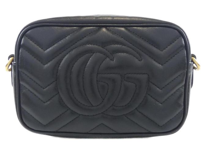 Borsa a tracolla Gucci GG Marmont 448065 DTD1T Nero - vista 2