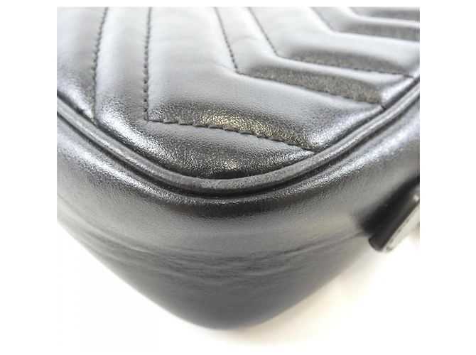 Borsa a tracolla Gucci GG Marmont 448065 DTD1T Nero - vista 3