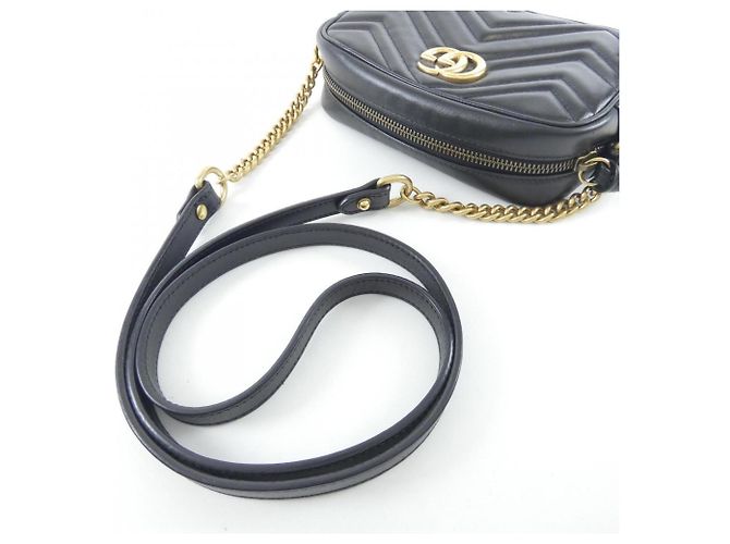 Borsa a tracolla Gucci GG Marmont 448065 DTD1T Nero - vista 6