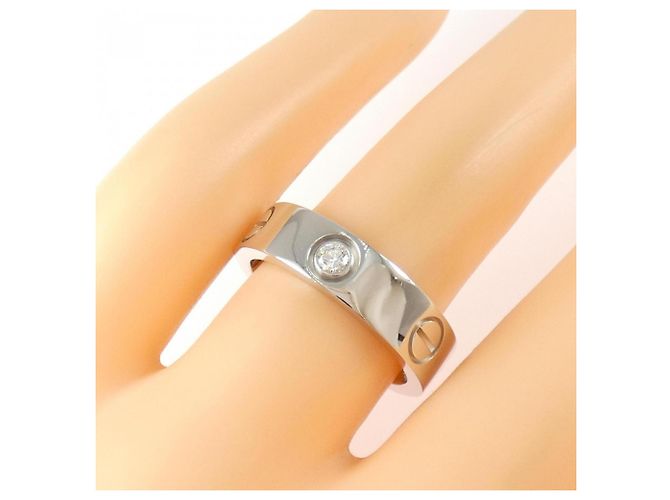 Anello Cartier Love mezzo diamante - vista 4