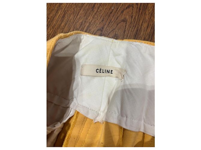Céline Celine Yellow Wool Flared Trousers - view 2