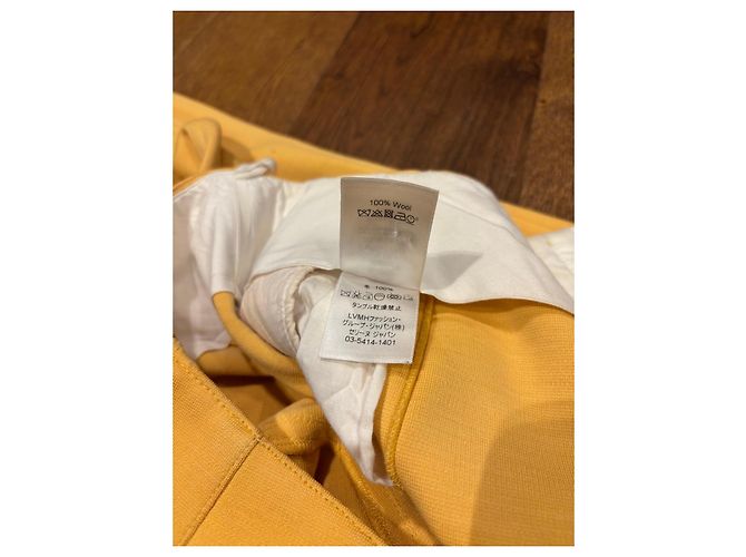 Céline Celine Yellow Wool Flared Trousers - view 4
