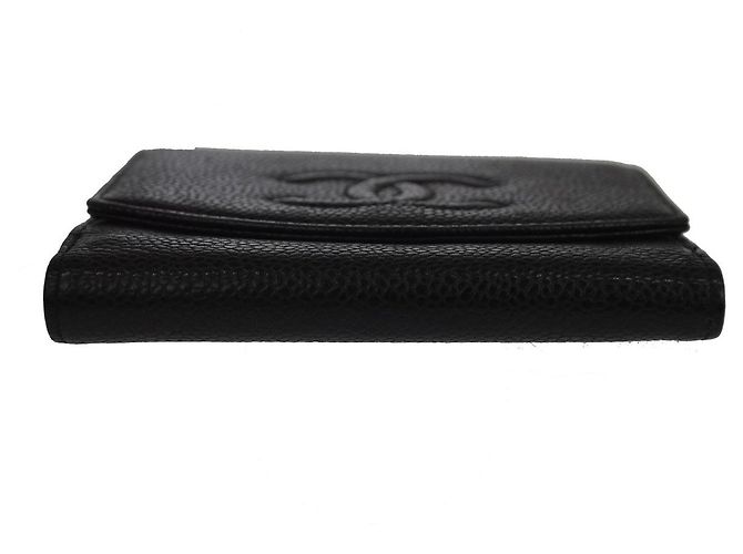 Chanel Vintage Timeless Bifold Caviar Compact Black - view 7