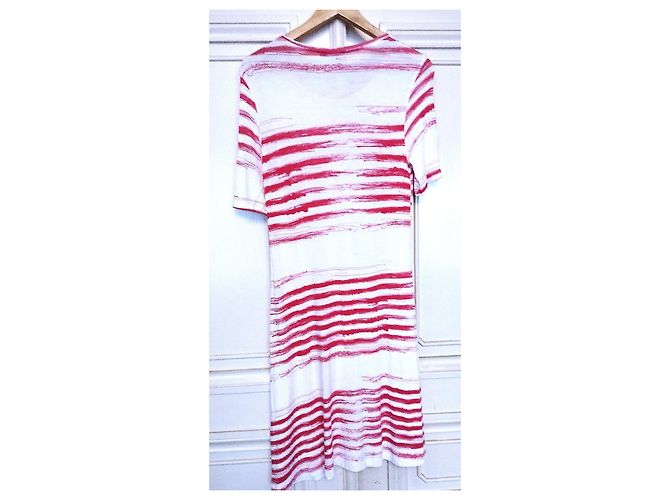 Jean Paul Gaultier Robe Marin mutine Sigles TS/M Rosa Blanco - vista 11