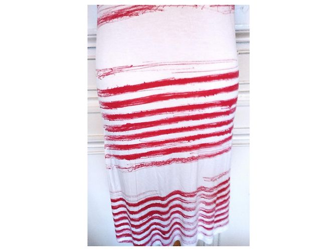 Jean Paul Gaultier Robe Marin mutine Sigles TS/M Rosa Blanco - vista 17