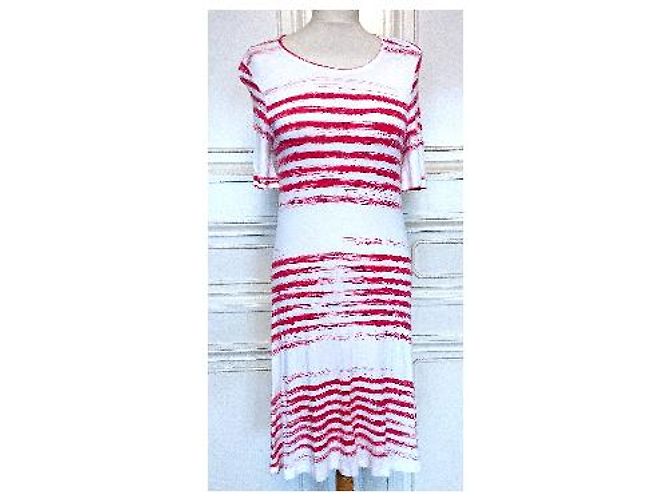 Jean Paul Gaultier Robe Marin mutine Sigles TS/M Rosa Blanco - vista 18