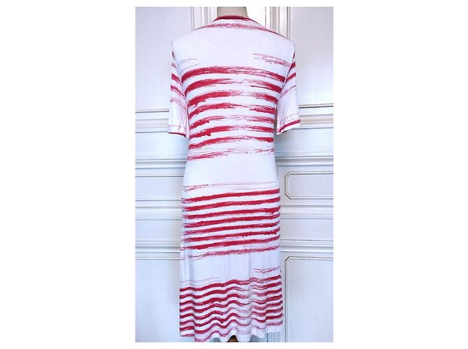 Jean Paul Gaultier Robe Marin mutine Sigles TS/M Rosa Blanco - vista 4
