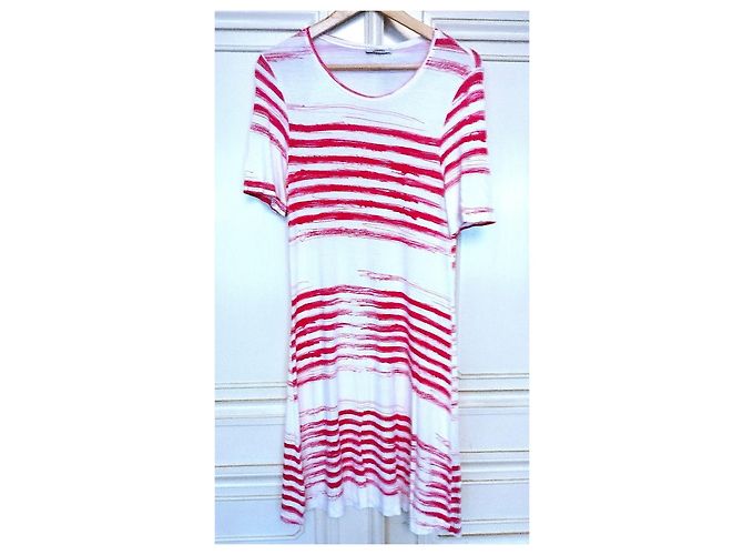 Jean Paul Gaultier Robe Marin mutine Sigles TS/M Rosa Blanco - vista 5