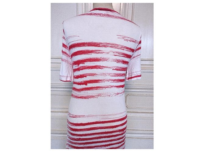 Jean Paul Gaultier Robe Marin mutine Sigles TS/M Rosa Blanco - vista 7