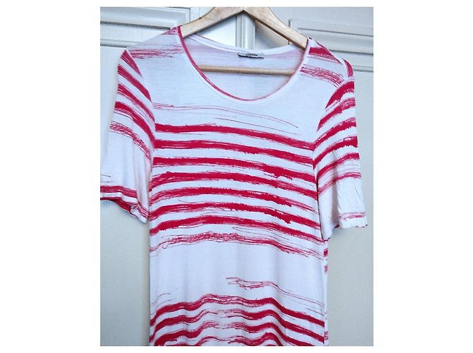 Jean Paul Gaultier Robe Marin mutine Sigles TS/M Rosa Blanco - vista 9