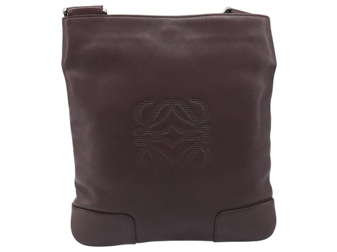 Loewe Anagram Leather Marrone - vista 2