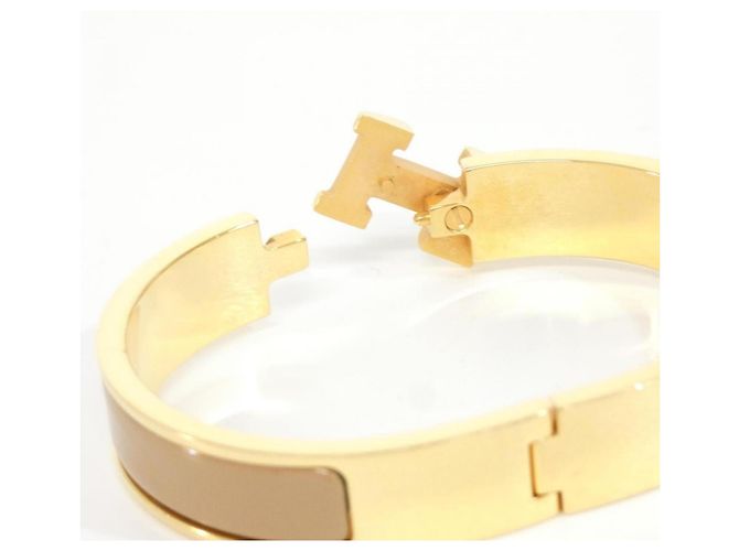 Hermès Hermes Click H PM Charm Armband Beige Golden - Ansicht 5