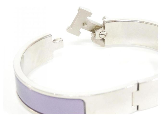 Hermès Bracciale Hermes Click H Fusion PM Argento Porpora - vista 6