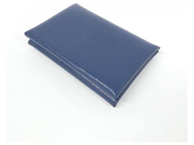 Hermès Hermes Calvi Duo Coin Case Dunkelblau - Ansicht 2