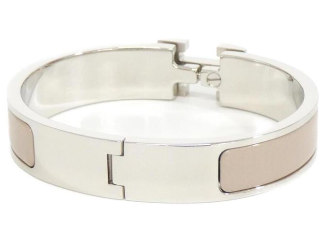 Hermès Hermes Click H PM Charm Armband Silber Beige - Ansicht 2
