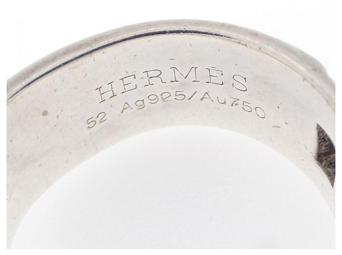 Ring Hermès Anillo banda Hermes 925 y oro amarillo 18K - vista 4