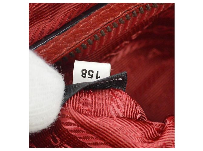 Prada Convertible Boston Vitello Daino Medium Red - view 4