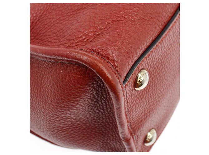 Prada Convertible Boston Vitello Daino Medium Red - view 5